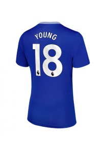 Everton Ashley Young #18 Fotballdrakt Hjemme Klær Dame 2024-25 Korte ermer